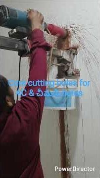 Core cutting AC piping / drain outlet hole