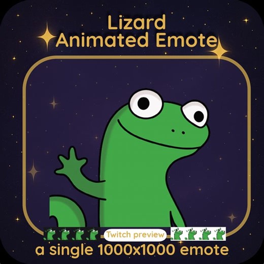 Lizard Twitch Animated Emote Clip Art PNG - Etsy