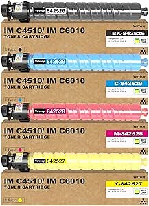 IM C4510 IM C6010 Black Toner Cartridge Replacement for Ricoh IM C4510 IM C6010 842526 Toner Compatible for Ricoh Lanier Savin IMC4510 IMC6010 IMC5510 IMC7010 Printer (1-Pack)