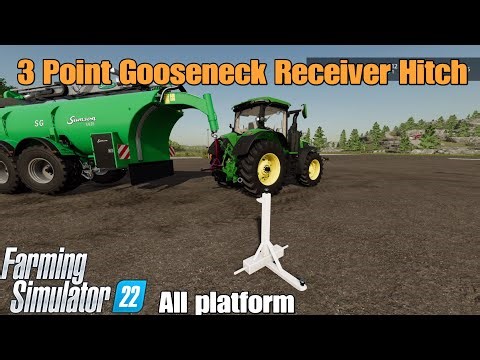 3 Point Gooseneck Receiver Hitch / FS22 mod for all platforms