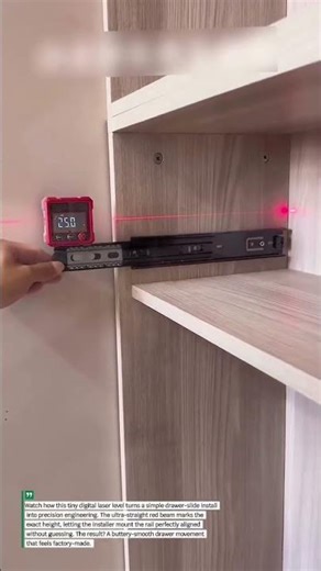 THIS LASER TRICK MAKES DRAWER INSTALLS TOO PERFECT! #ToolHack #FYPUSA #Carpentry