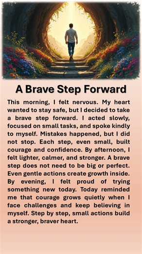A Brave Step Forward #affirmations #boostyourconfidence #learnenglish #brave #step #forward