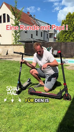 E Scooter für Kinder bis 16 km/h – 2 Geschwindigkeitsstufen, 8 km Reichweite