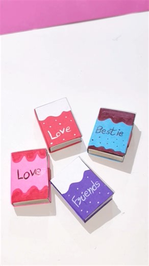 Matchbox Craft Ideas | Cute Gift Idea For Friend | Matchstick Box Craft #diy #surprisebox #shorts