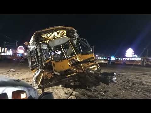 2025 Granite State Fair School Bus demolition derby aftermath 1 of 2