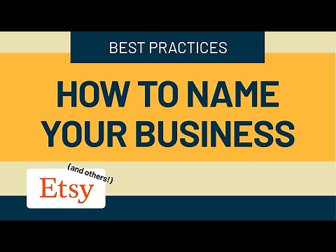 How to Name your Etsy Business | Naming your Etsy Shop