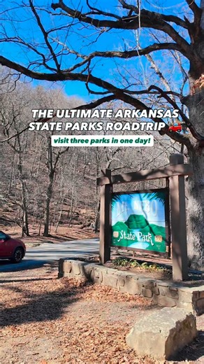 HOW TO SEE THREE AMAZING ARKANSAS STATE PARKS IN ONE DAY 🚗👇🏻 Save this post and Tag who you want to go with! @arkansasstateparks Three Arkansas state parks. One epic road trip. Petit Jean ➝ Mount Nebo ➝ Mount Magazine is the ultimate state park road trip through The Natural State! Start at one of the most well-known state parks in Arkansas, Petit Jean State Park, which is near the town of Morrilton. Petit Jean is special with SO much to do and see. At Petit Jean you will find a stunning water