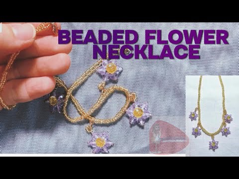 DIY lovers, this one’s for you💖🎇how to make this stunning beaded flower necklace | handmade necklace