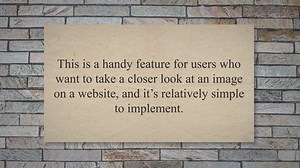 How To Zoom Image On Click In Jquery