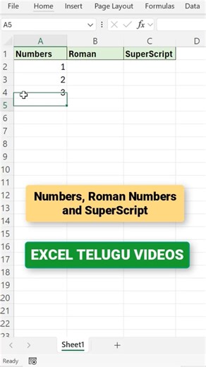 Excel Secret 🔥 Numbers, Roman & Superscript in 30 Seconds!