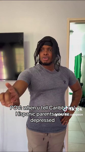 Caribbean / hispanic parents when you tell them youre depressed 😭😭 #trini_tiktoks