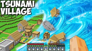 mega tsunami in Minecraft Village! Secret Trap for Apocalypse | Yuyu Craft