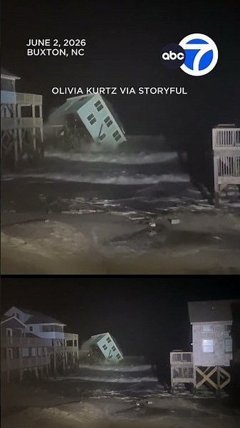 Oceanfront home collapses amid North Carolina's coastal erosion crisis