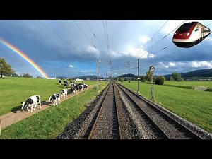 ★ 4K 🇨🇭 Zürich HB - St. Gallen ICN tilt train IC5 cab ride [09.2021] führerstandsmitfahrt