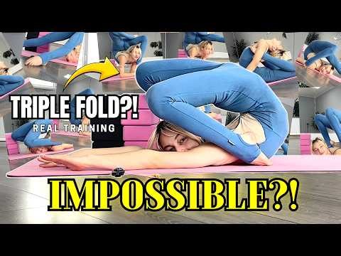 Extreme Contortion Warm Up… TRIPLE FOLD?! 😳 (Back Flexibility Training)