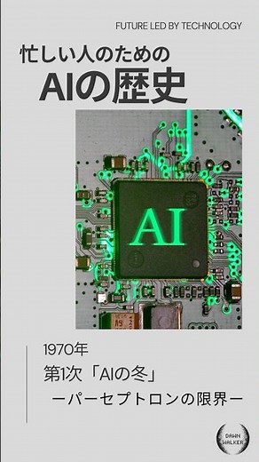 【最新版】忙しい人のためのAIの歴史 | - 1970年代初頭: 第1次「AIの冬」 - パーセプトロンの限界 - | DawnWalker #shorts