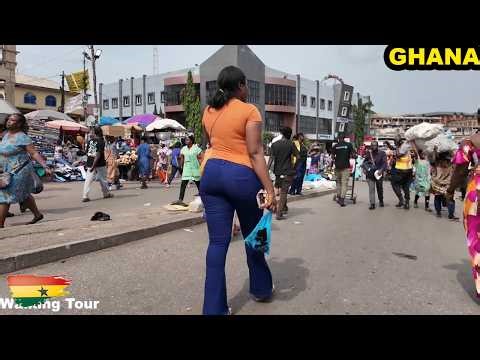 Rural Africa Walking Tour | Exploring Adum Kumasi Ghana Street Life