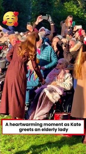 A heartwarming moment as Kate greets an elderly lady