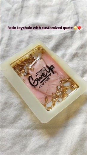 Resin key chain with customised quote ❣️🔖