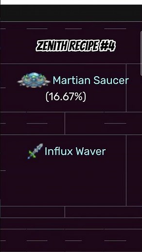 Zenith crafting recipe #4 #Terraria