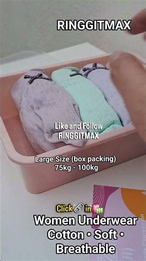 #panties #underwear Lunch Box 5 Pcs Panties Set Ladies Panties Seluar Dalam Wanita #ringgitmax