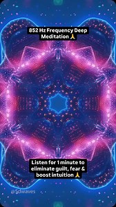 4.2K views · 750 reactions | 852 Hz Solfeggio Frequency Deep Meditation  Listen to this frequency to eliminate fear & guilt; boost intuition & spiritual guidance ❤️ #meditation #meditationmusic #mentalhealth #solfeggiofrequencies #frequency #solfeggio #brainwaves #spiritualjourney #soundtherapy #thetawaves #852hz | 5D Waves | Facebook