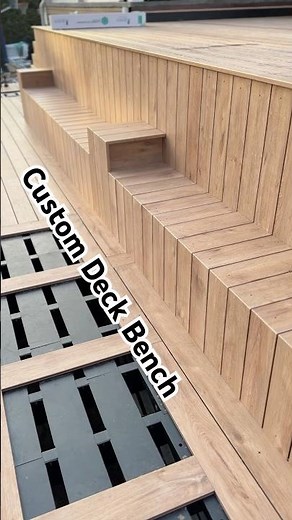 Custom deck bench!! (Waterfall miters) #deck #bench #decking #howto