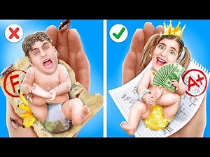 RICH VS POOR SCHOOL KIDS || Expensive Items vs Cheap DIYs! From NERD to POPULAR by 123GO! CHALLENGE