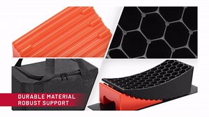 DNA Motoring 2 Packs Leveling Ramp for RV Camper Travel Trailer, Heavy Duty & Upgraded Up to 27000 lbs, Curved RV Levelers with 2 Mat & Carry Bag, Easier & Faster to Level, Orange, TOOLS-00704