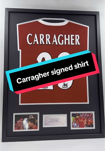 Jamie Carragher Signed Shirt Framing for Football Fans