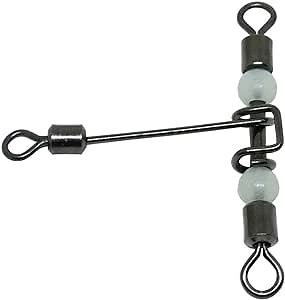 3 Way Swivels Fishing Heavy Duty Cross Line Three Way Swivels Fishing Tackle Saltwater Lumious Triple T Shape Barrel Rolling Swivels Pear Beads