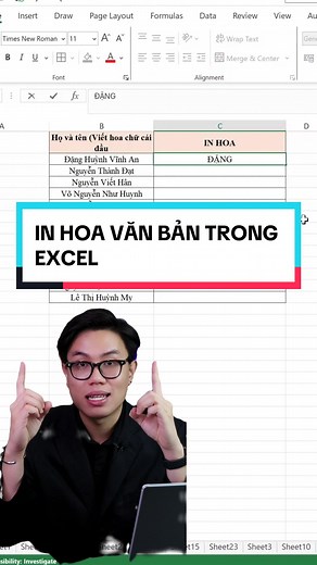 Chuyển Đổi Chữ Viết HOA Trong Excel Dễ Dàng
