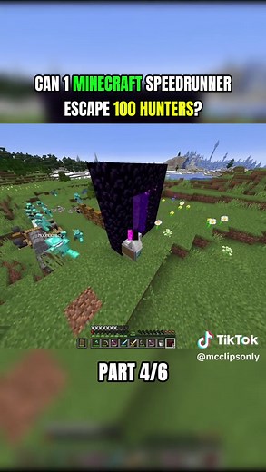 Can a Speedrunner Escape 100 Hunters in Minecraft?