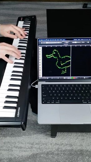 Drawing a Duck With a Piano (Live MIDI Art)