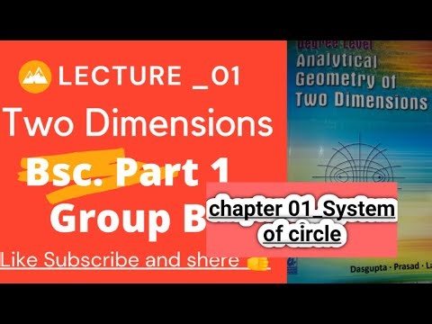 2D Geometry Chapter 01 System Of Circle Bsc 1st Year Math