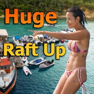 587K views · 3.4K reactions | We do some diving from our yacht and then head to a huge raft up at Willy T's in the BVI#raftup | Sailing Doodles | Facebook