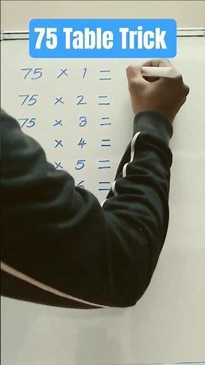 🤗 Easy trick to learn table of 75/Multiplication Table of 75/Maths tables/#shorts #shortsfeed