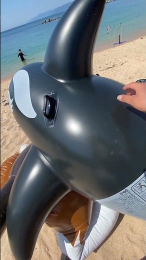 Inflatable whale with magic agent