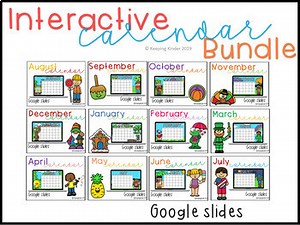 Monthly Interactive Calendar time BUNDLE