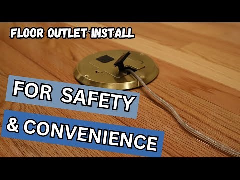 FLOOR OUTLET INSTALL-Eliminate trip hazards w/ cords across your floors. Complete install video
