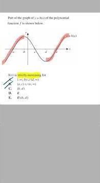 Domain Where Function is Strictly Increasing (VCE Maths Methods)
