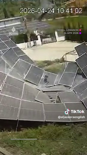 Video shows Israeli soldiers using bulldozers to destroy solar panels in Debel, southern Lebanon. . According to the Lebanese National News Agency, the panels supply the town with electricity needed for its water supply.