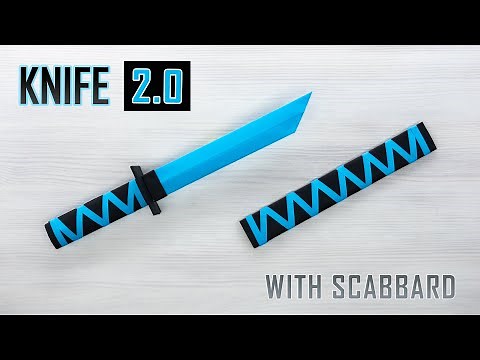 How I Made a Realistic Paper KNIFE 2.0 With Sheath