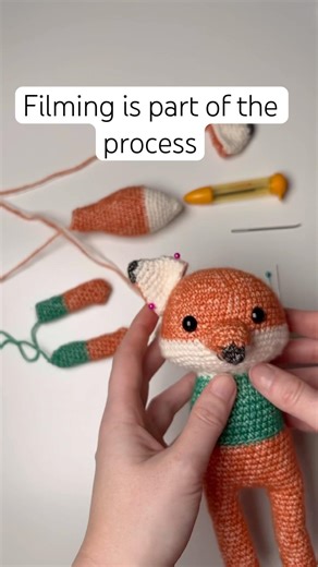 Crocheting… but filming every step! 🧶 #crochet #amigurumi