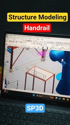 How to Place Handrail | SP3D #sp3d #design #viralshorts #shorts