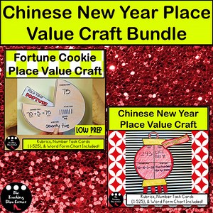 Chinese New Year Math Place Value Craft Bundle