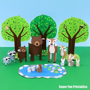 48K views · 2.1K reactions | It's Springtime in the Woodlands and all the baby animals are out ... You can get the full instructions and template to make this small world papercraft here: https://www.thecrafttrain.com/woodland-scene-spring-papercraft/ | The Craft Train | Facebook