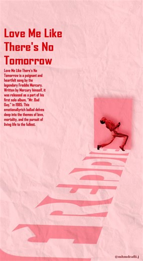 Freddie Mercury - love me like there's no tomorrow#lovemeliketheresnotomorrow #music #freddiemercury #queen | Remembering Freddie Mercury