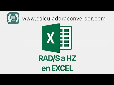 Radianes por segundo a hercios en EXCEL | Rad/s a hz
