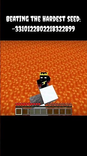 Hardest seed, Beating minecraft in hardest impossible seed. #minecraft #minecraftshorts